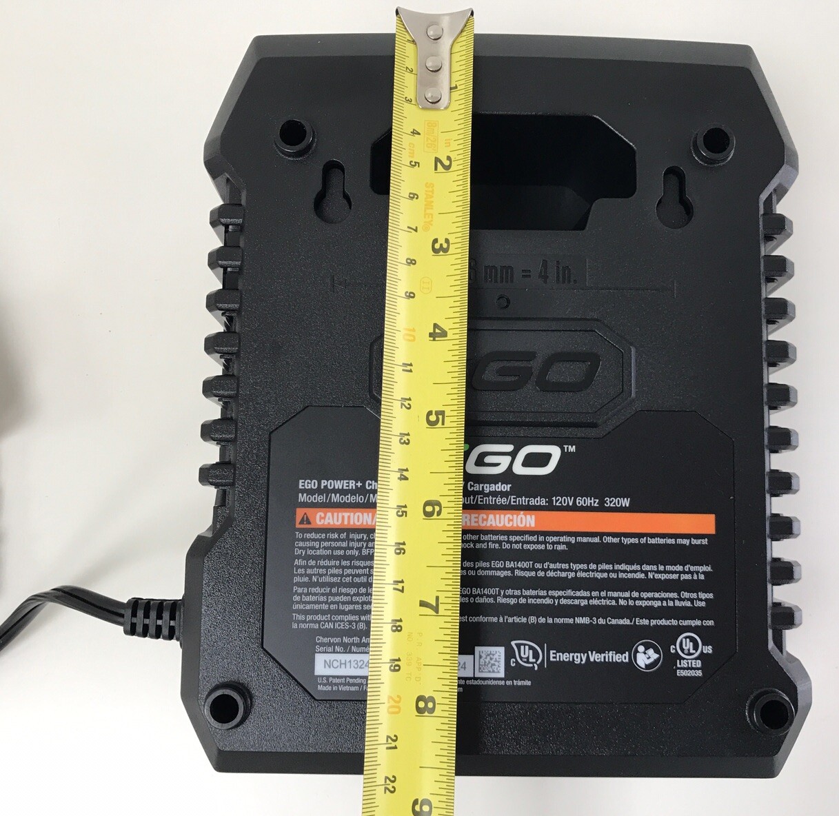 Ego Power CH3200 Charger Arc Lithium 56V 320W EGO POWER+ Charger Feb. 20024