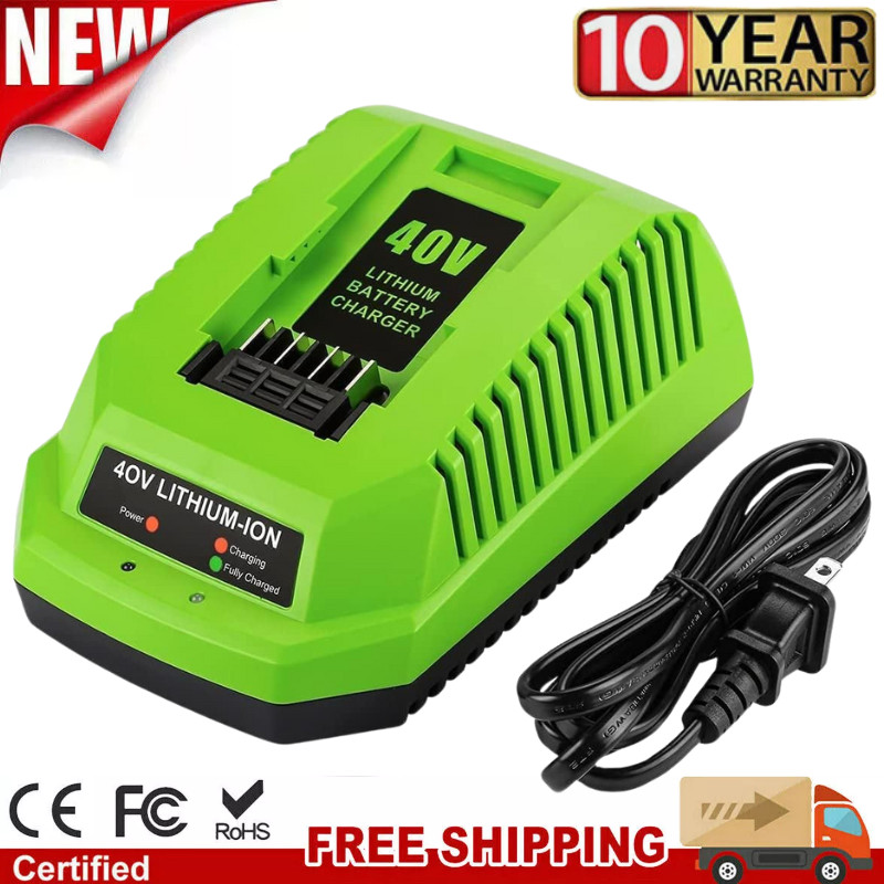 40V Charger For Greenworks G-MAX Lithium Battery 29472 29462 29252 20202