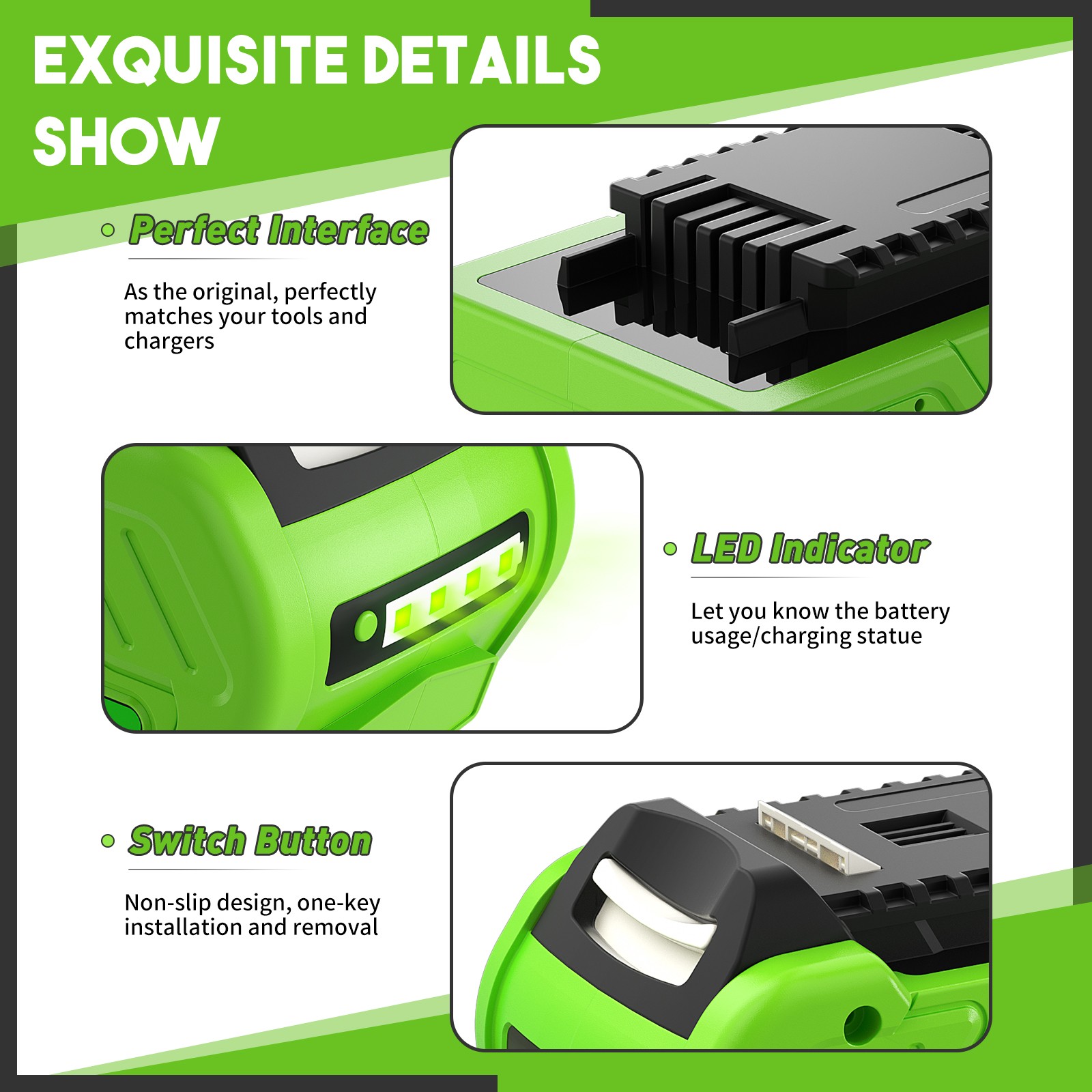 9.0AH Battery/Charger For Greenworks 40Volt Battery 29462 29482 29472 40V