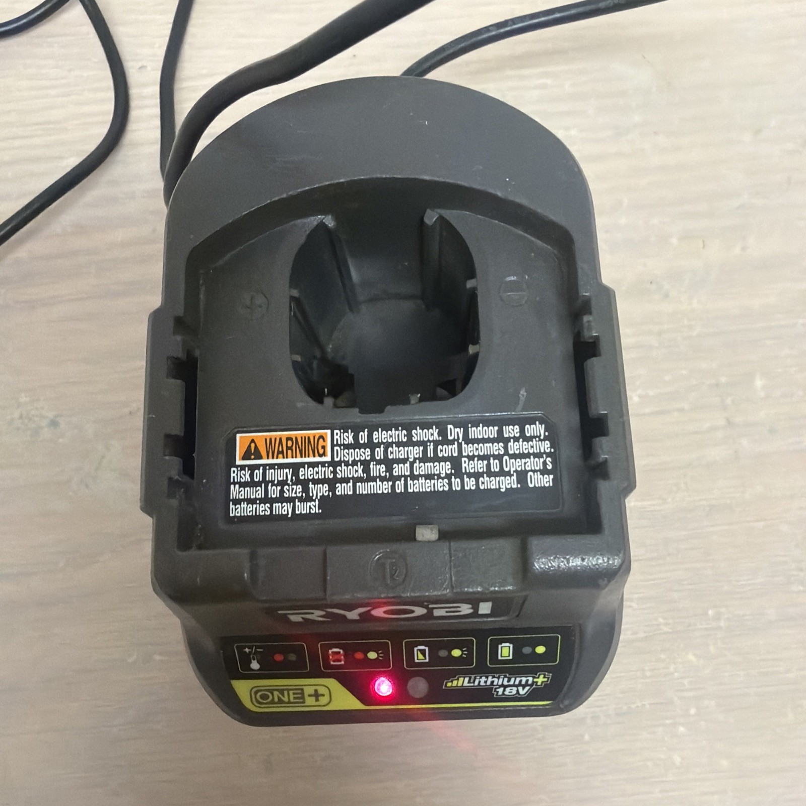 Ryobi 18V ONE+ P118B Lithium-Ion Battery Charger – Works *Battery Not Included*