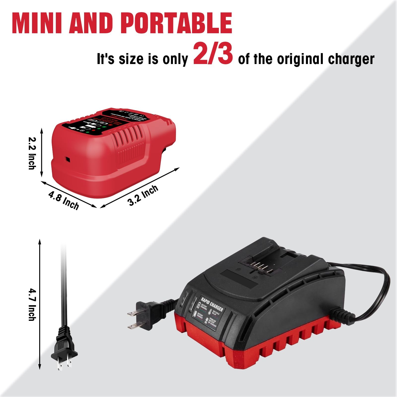 ASUNT 1701C-B 20V Battery Charger Replacement for Bauer Hyper.max Red