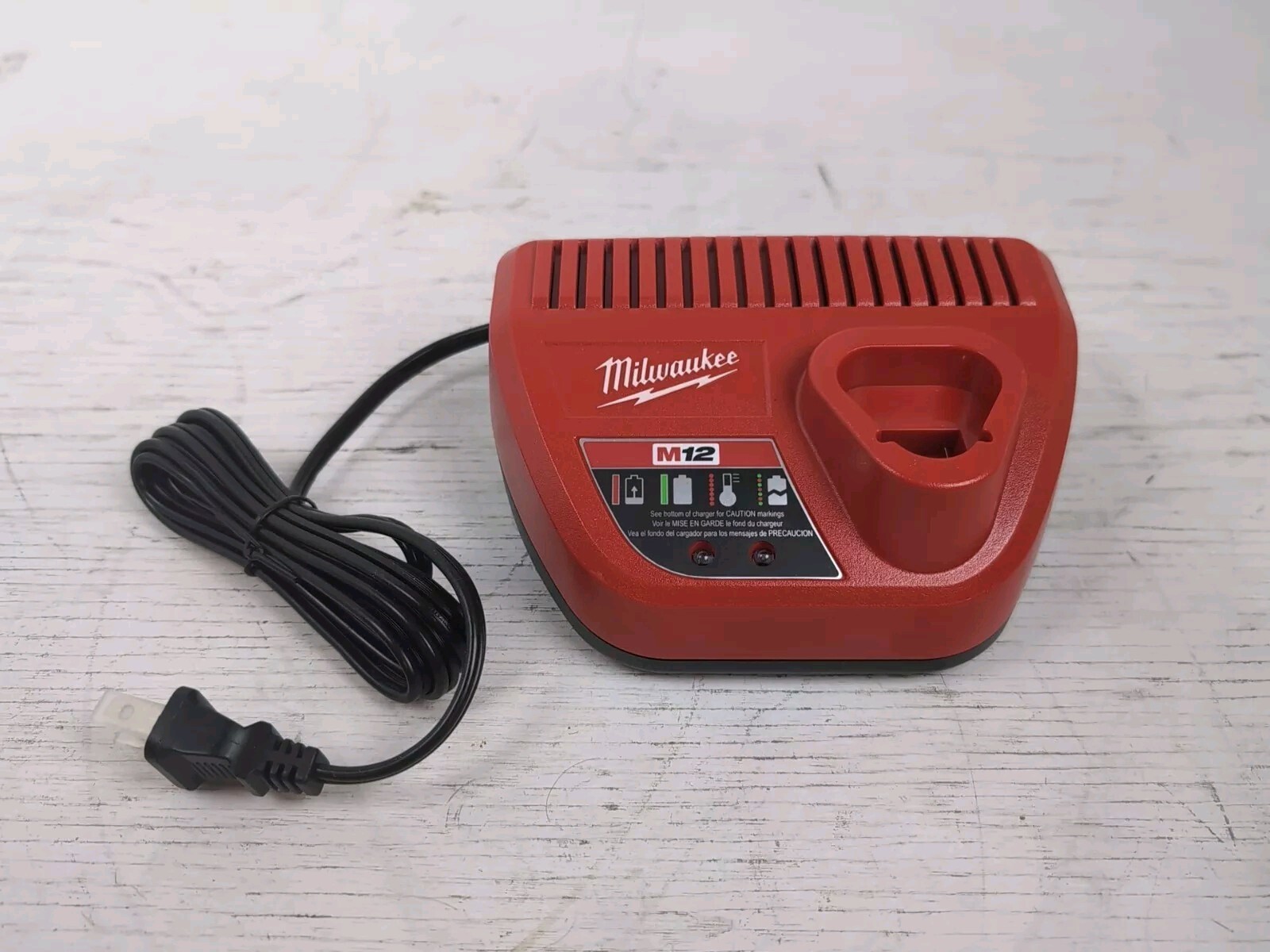 Milwaukee M12 12 Volt Charger Red Lithium-Ion 48-59-2401 GENUINE – New Open Box