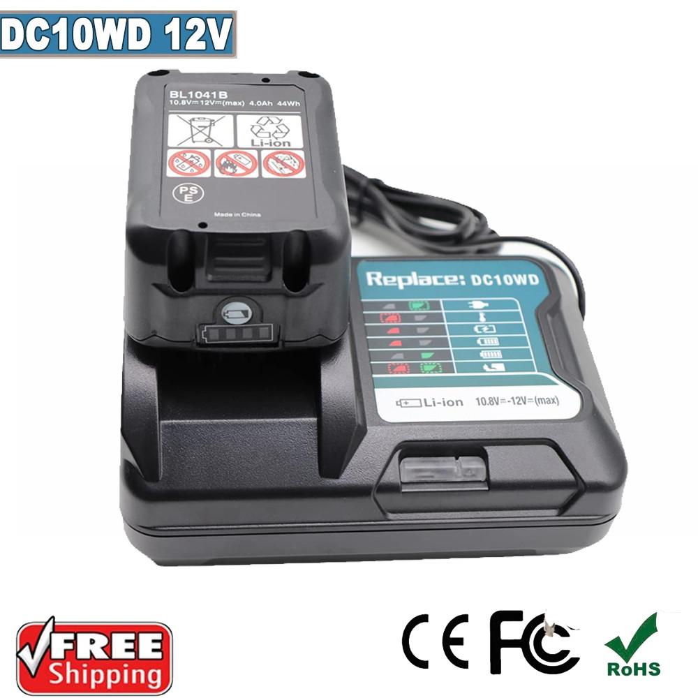 DC10WD Charger For Makita 12V MAX Li-ion Battery Charger BL1041 BL1021 10.8V