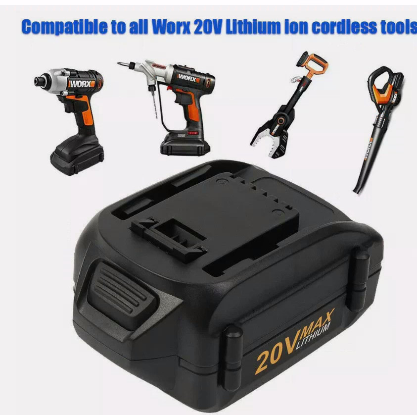 1~4Pcs For WORX 20V MAX Extend Lithium Battery WA3520 WA3525 WA3575 WG155 WG540