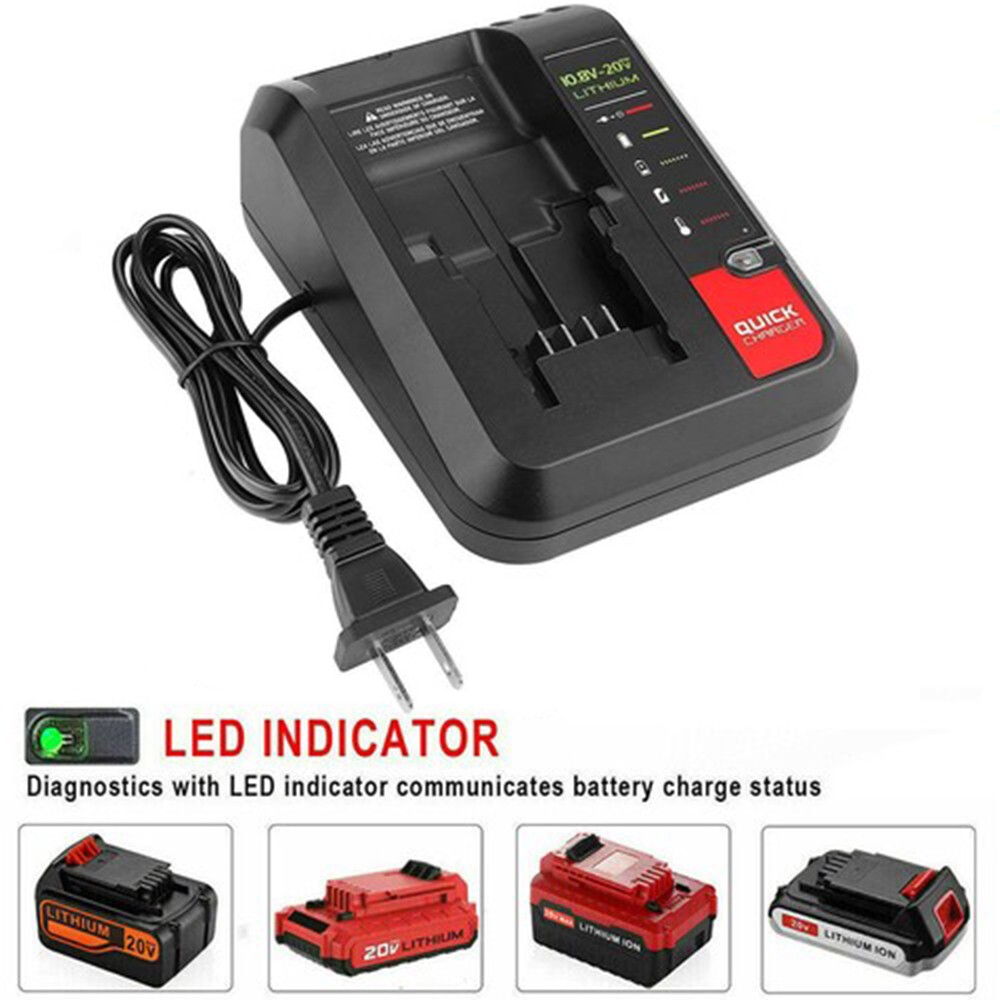 New PCC692L 20V MAX Lithium Battery Charger For Black & Decker and Porter Cable