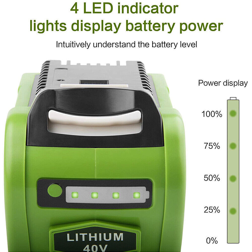 2X For Greenworks Battery G-MAX 40V 8000Ah Lithium 29472 29462 29252 20202 6.0Ah