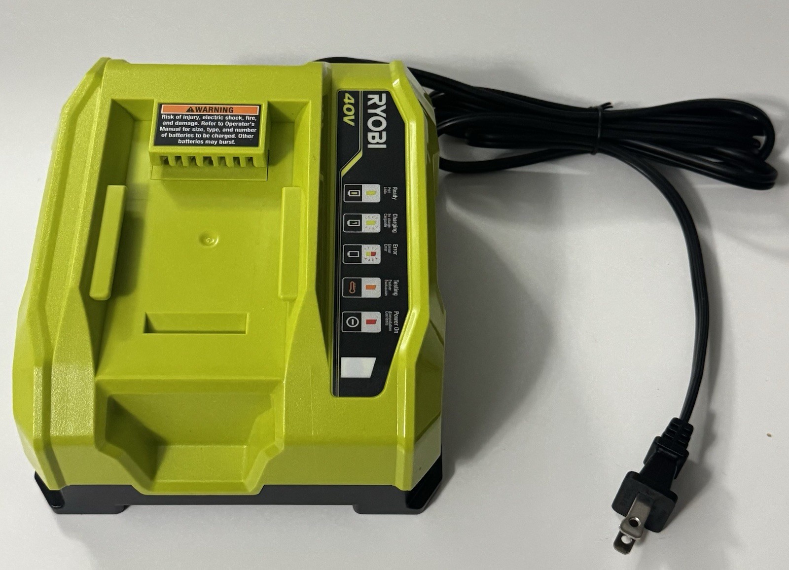 Genuine RYOBI OP406VNM 40V 40Volt Lithium-Ion Rapid Quick Charger/no Box