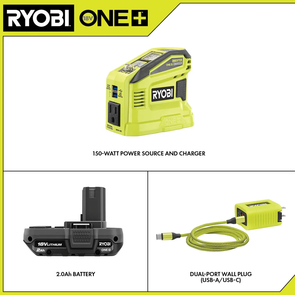 RYOBI 18V ONE+ 150 Watt Power Source and Charger Kit RYi150C GENUINE OEM NEW