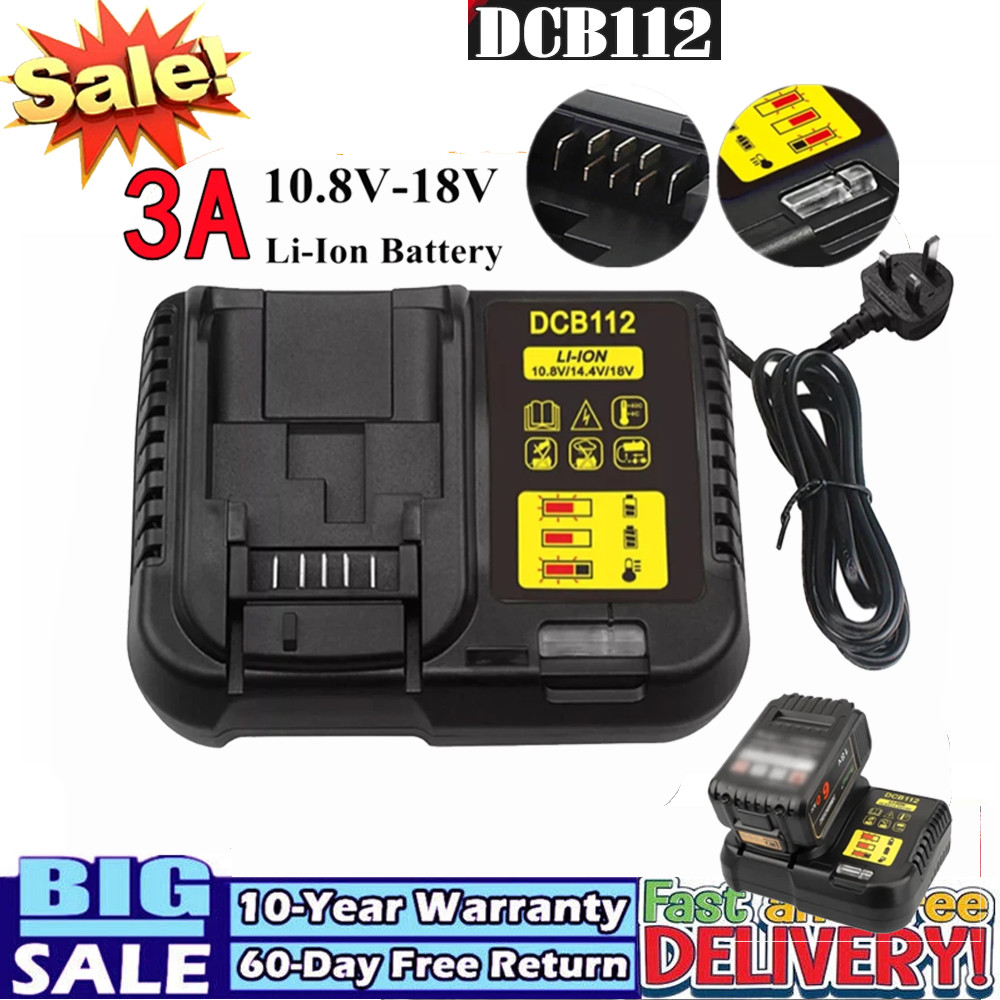New for DEWALT DCB112 18-20V Lithium-Ion Battery Charger DCB204 DCB200 DCB205