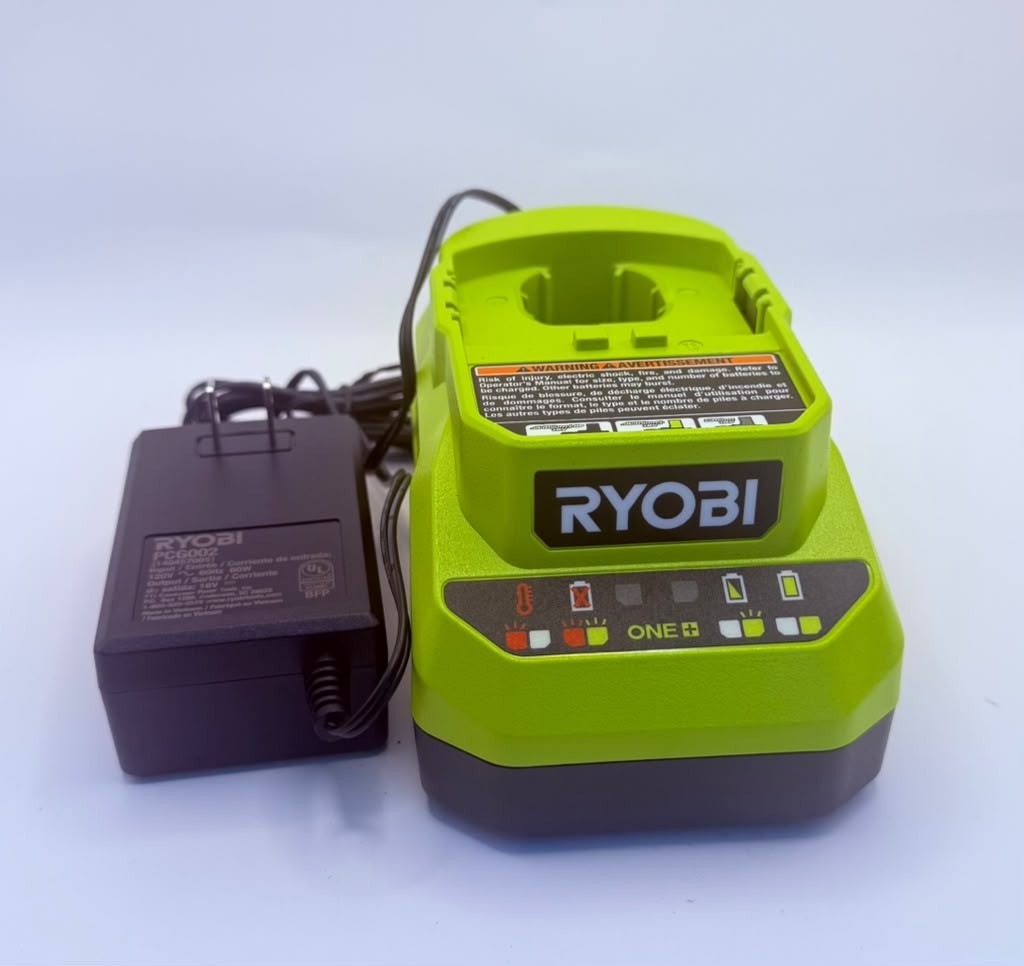 RYOBI ONE+ 18V Battery Charger PCG002 with Power Adapter – Tested Working