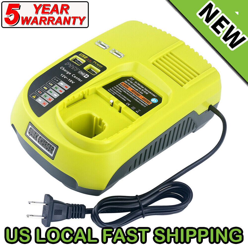 P117 Fast Charger for Ryobi ONE+ P108 P104 Battery 12V-18V Li-ion Ni-cd Ni-Mh US