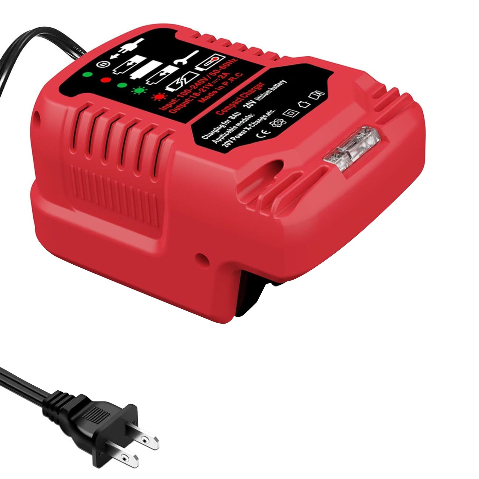 LED Indicator Charging Station for Bauer 20V Hypermax Lithium Batteries 2A