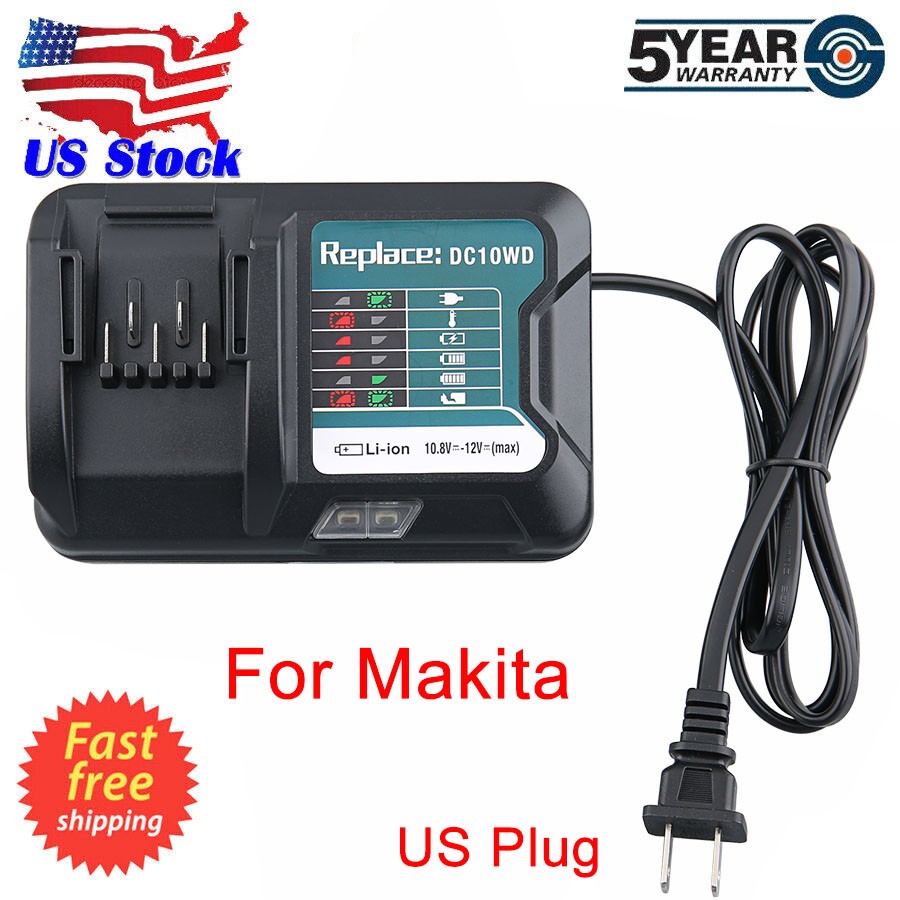 Li-ion Battery Charger for Makita 10.8V 12V DC10WD BL1016 BL1021B BL1041B FD05