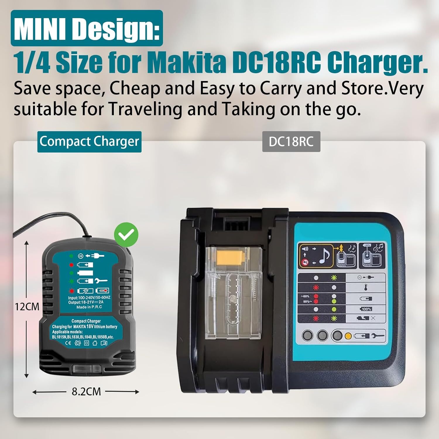 Battery Charger Fast Charger for Makita 18V BL1850 BL1840B BL1820 BL1815 BL1860