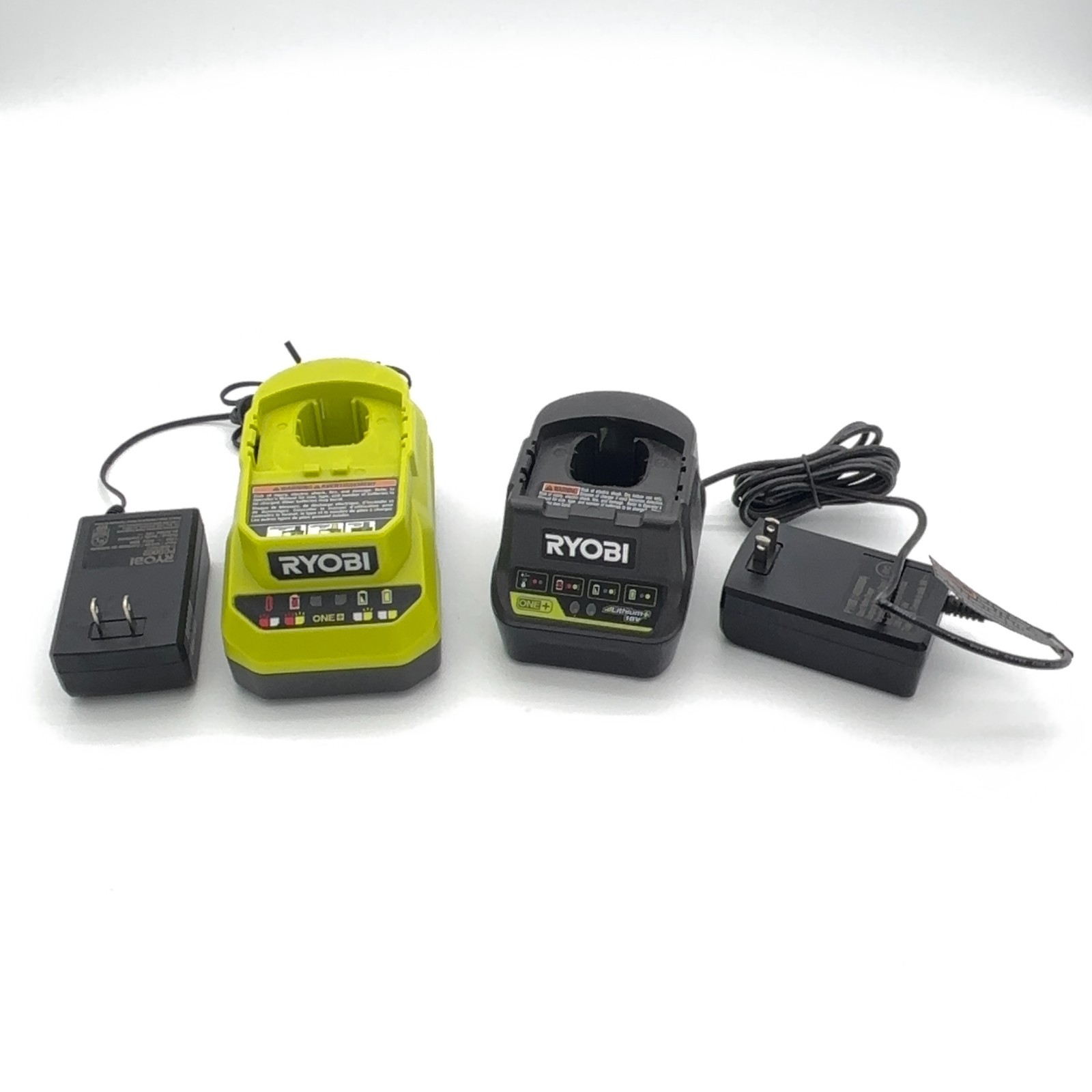 Ryobi ONE+ 18V Battery Charger Lot of 2 PCG002 P118B w/ AC Adapters