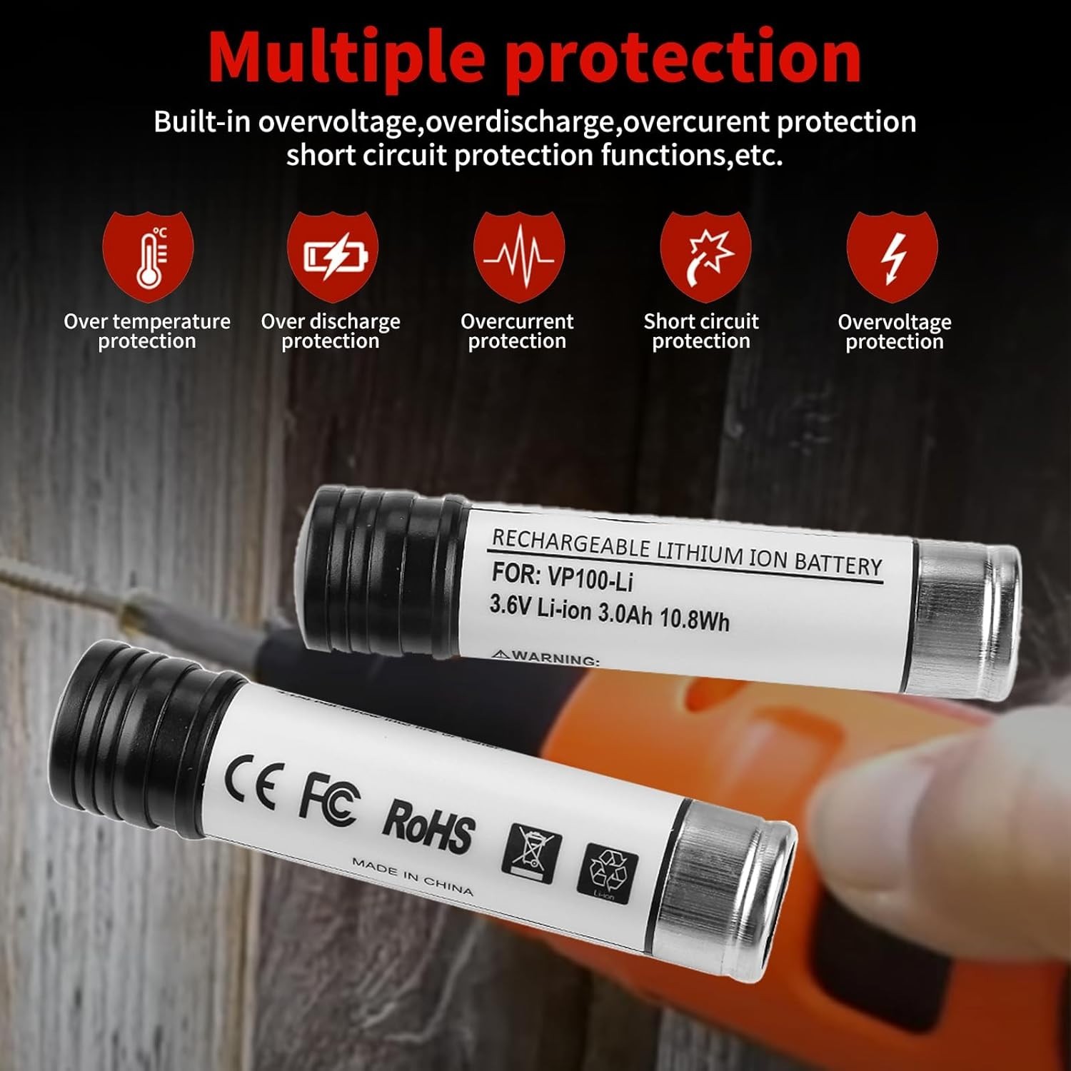 NEW 2-Pack VP100 3.6V Versapak Batteries w/ 2-Port Charger for Black+Decker