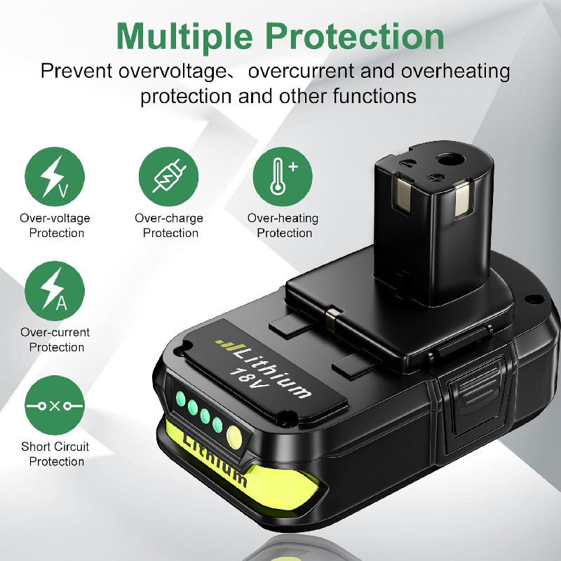 2Pack For RYOBI 18V ONE+ plus Lithium Battery RBL1815 RBL1810 P108 P102 P107 109
