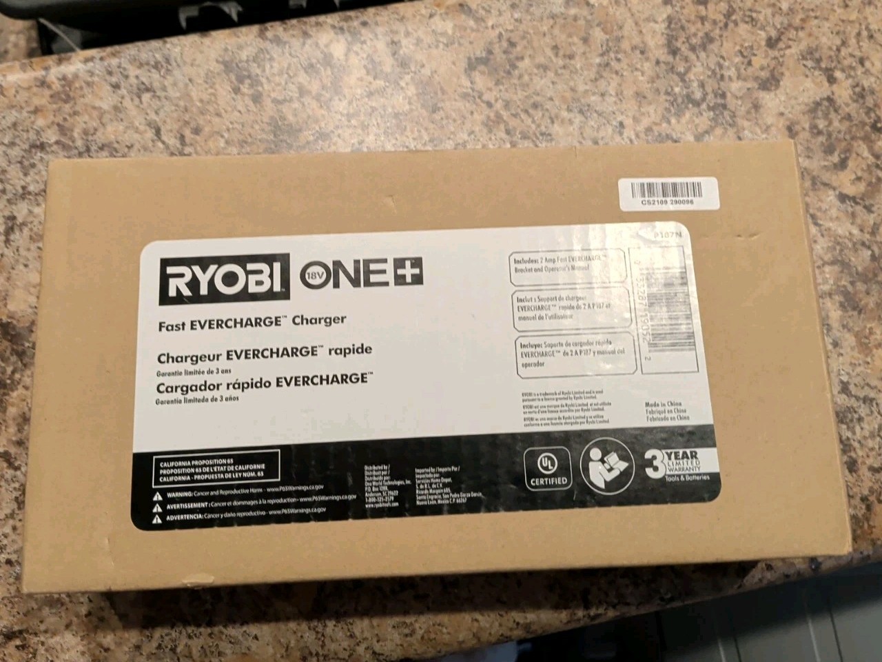 RYOBI ONE+ P187N 18V Fast EVERCHARGE Charger for P7181, P724 Stick Vacuums NEW