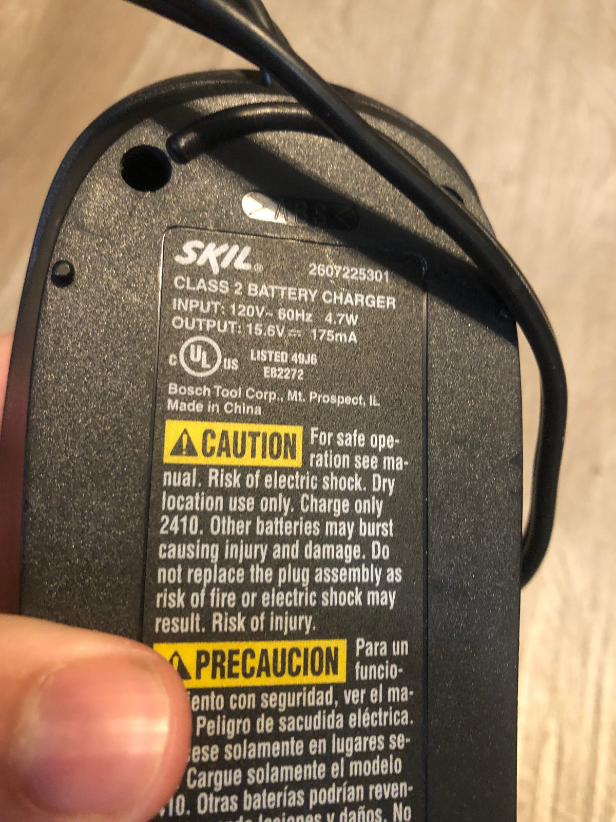 Skil 2607225301 Class 2 15.6V Smart Charge Power Tool Battery Charger Tested