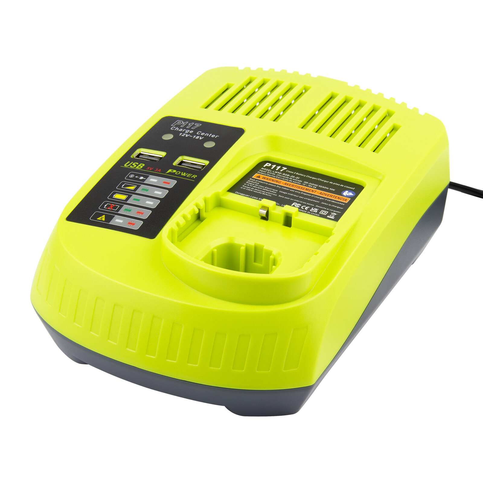 P117 Charger For RYOBI P108 18V For One+ Plus High Capacity Lithium-Ion Battery✅