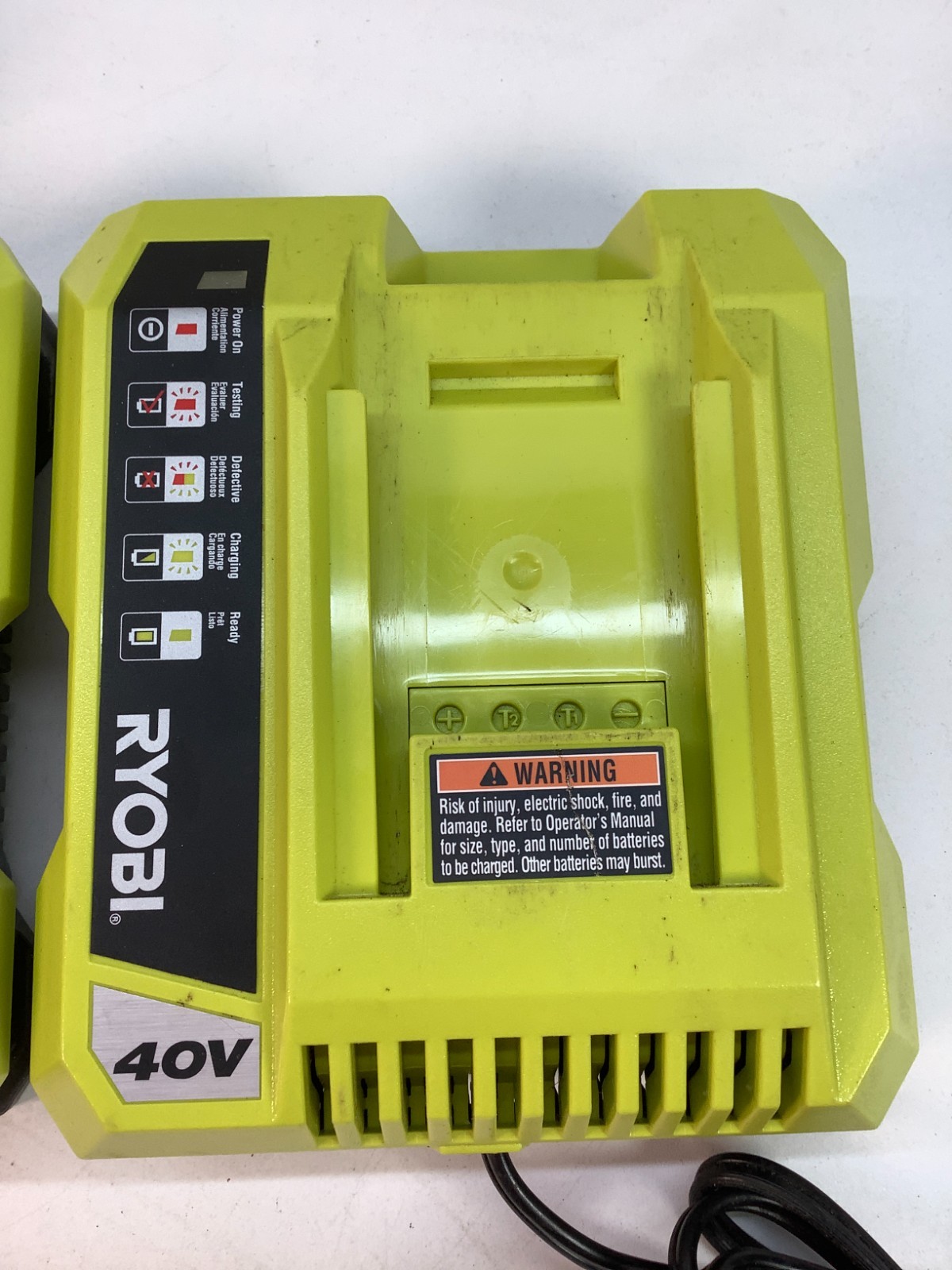 Lot of 3 Ryobi OP401 40V Lithium Battery Chargers OEM Tested Working