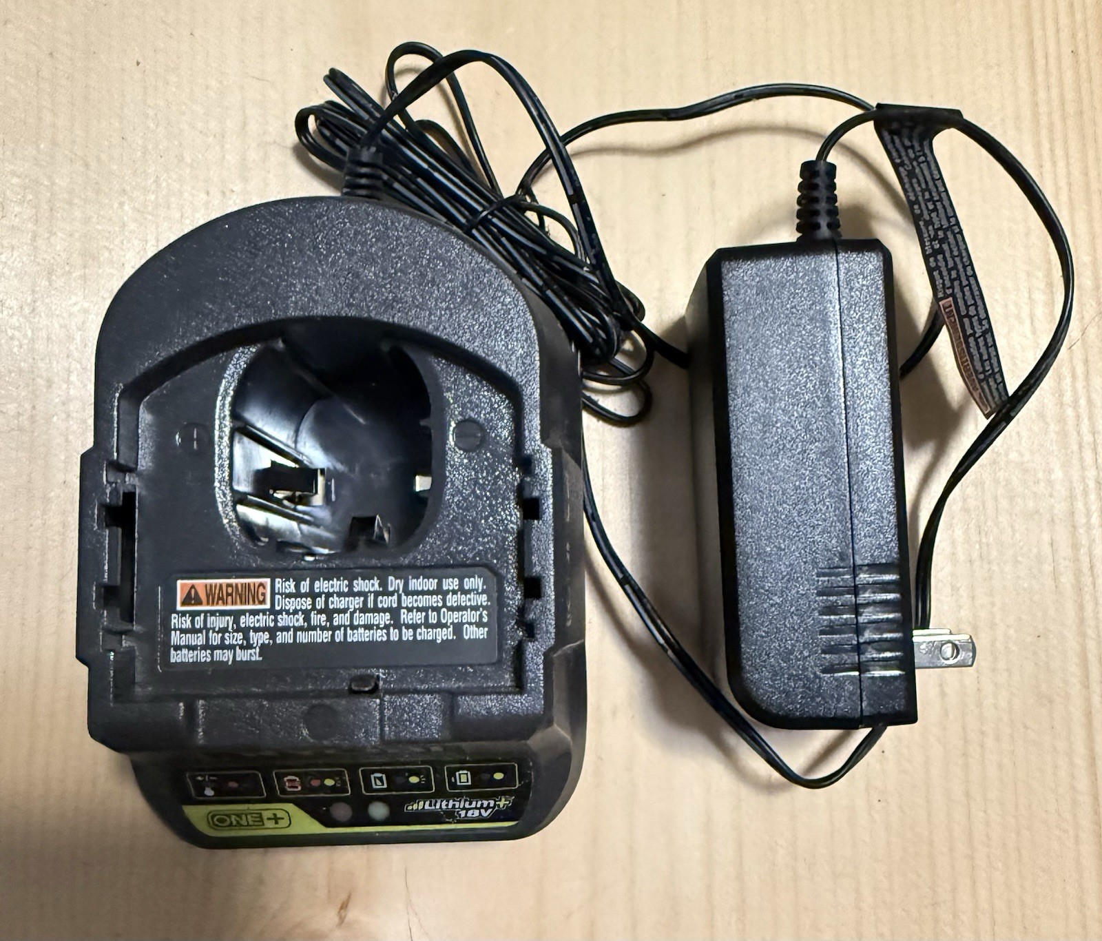 Ryobi 18V ONE+ P118B Lithium-Ion Battery Charger – Works *Battery Not Included*