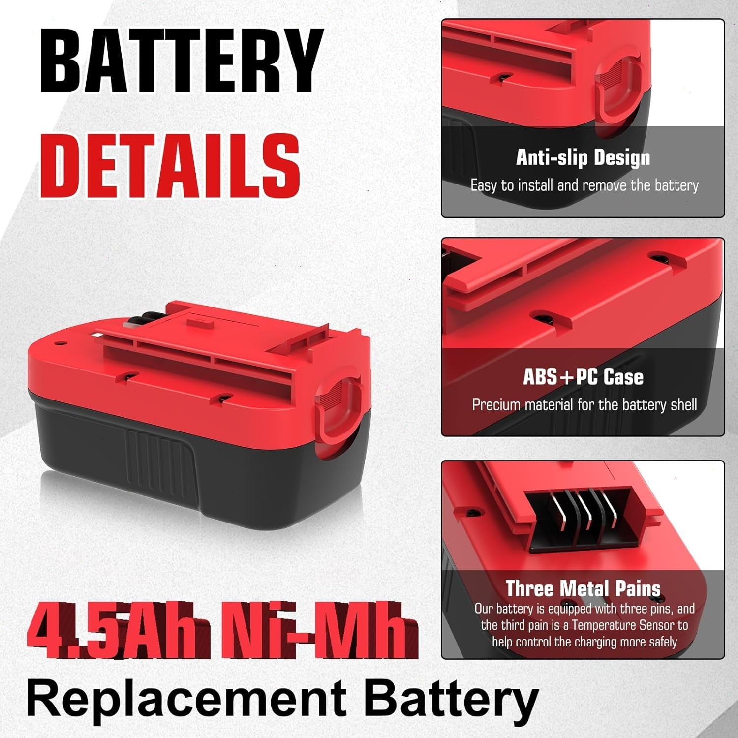 HPB18 18V HPB18-OPE 244760-00 18VOLT BATTERY /CHARGER FOR BLACK DECKER Replace