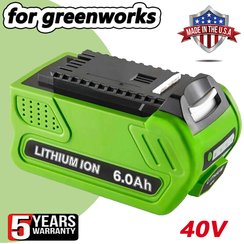40V 6.0Ah Lithium Battery For Greenworks G-MAX 40 Volt 29472 29462 29252 20202