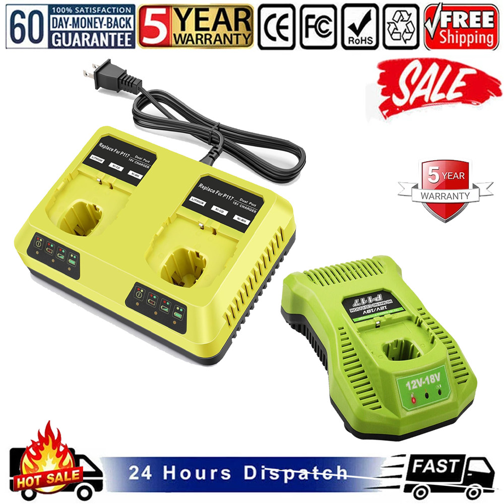 NEW Rapid Charger For RYOBI P108 18V One Plus High Capacity Lithium-ion Battery