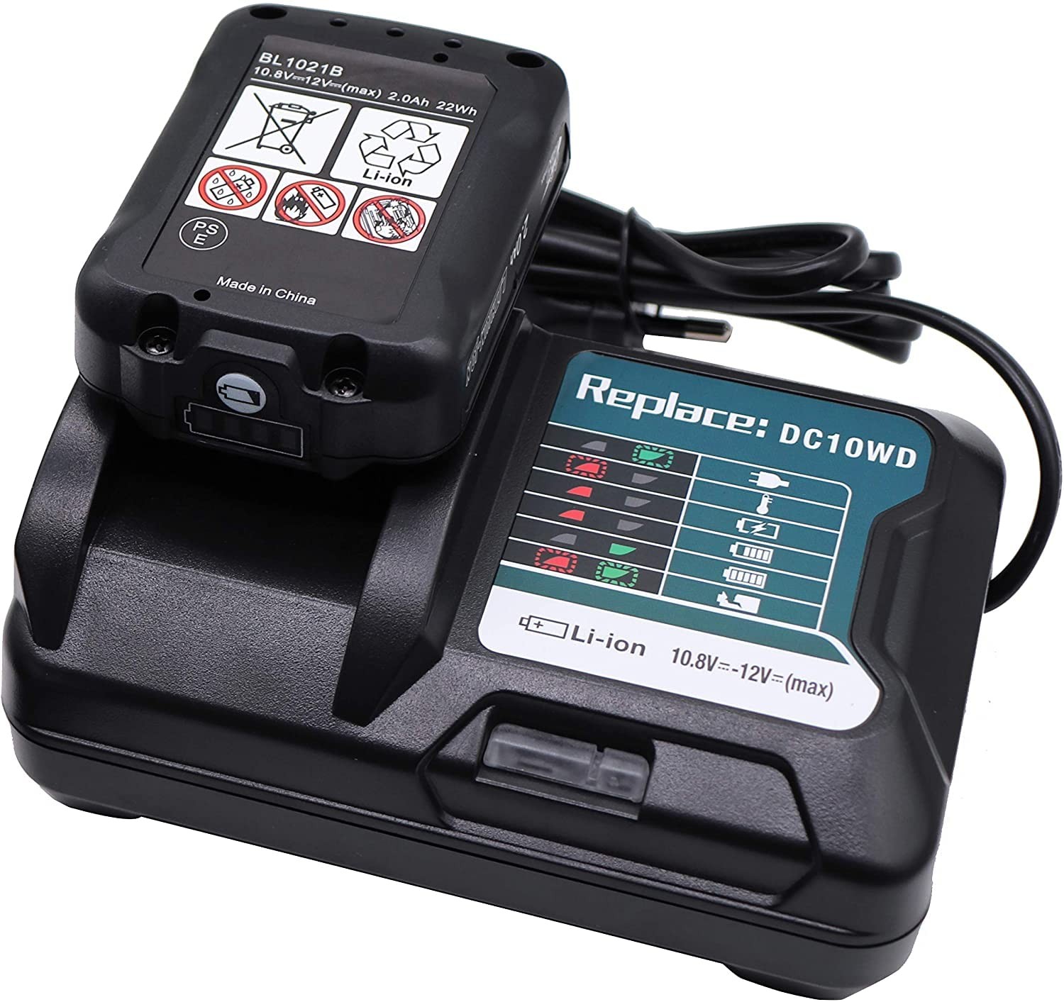 Cnby 2 X 2.0A Bl1021B Battery Charger Dc10Wd 10.8V 12V Replace For Makita 12V