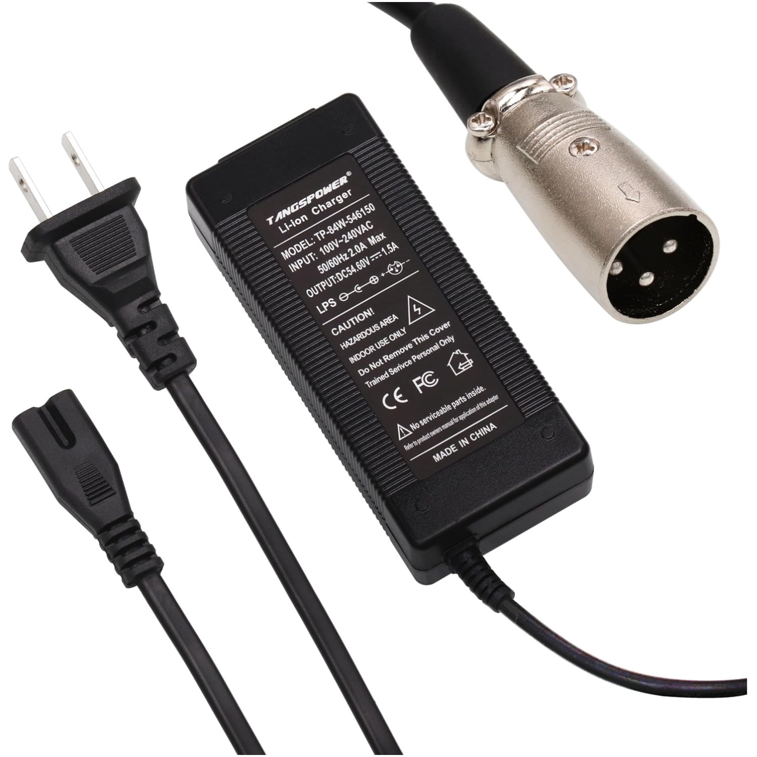 54.6V Lithium Battery Charger with Overload Protection & LED Display