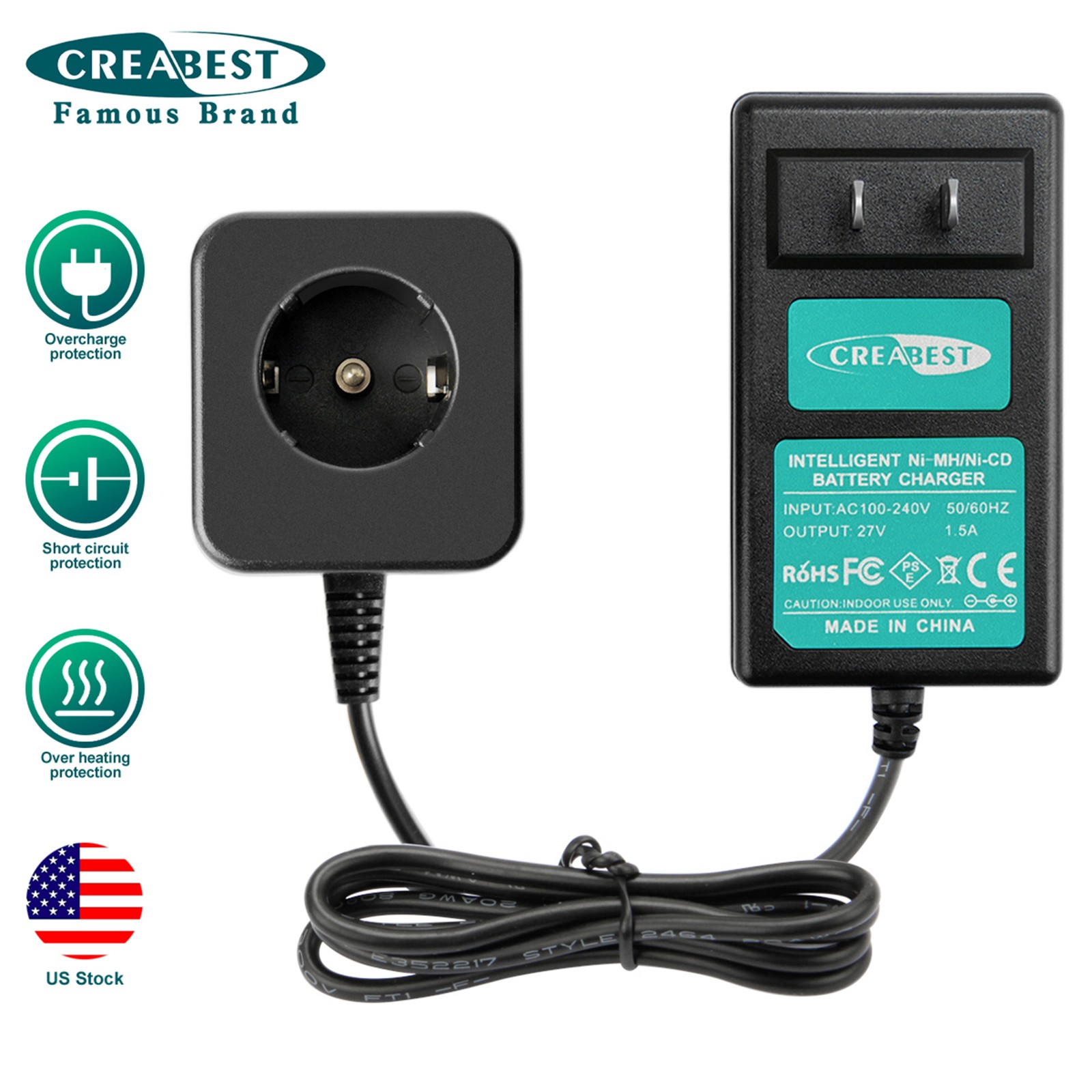 3.6V Charger For Black&Decker VP110 VP100 VP-110 S100 S110 VP600 Ni-MH Battery