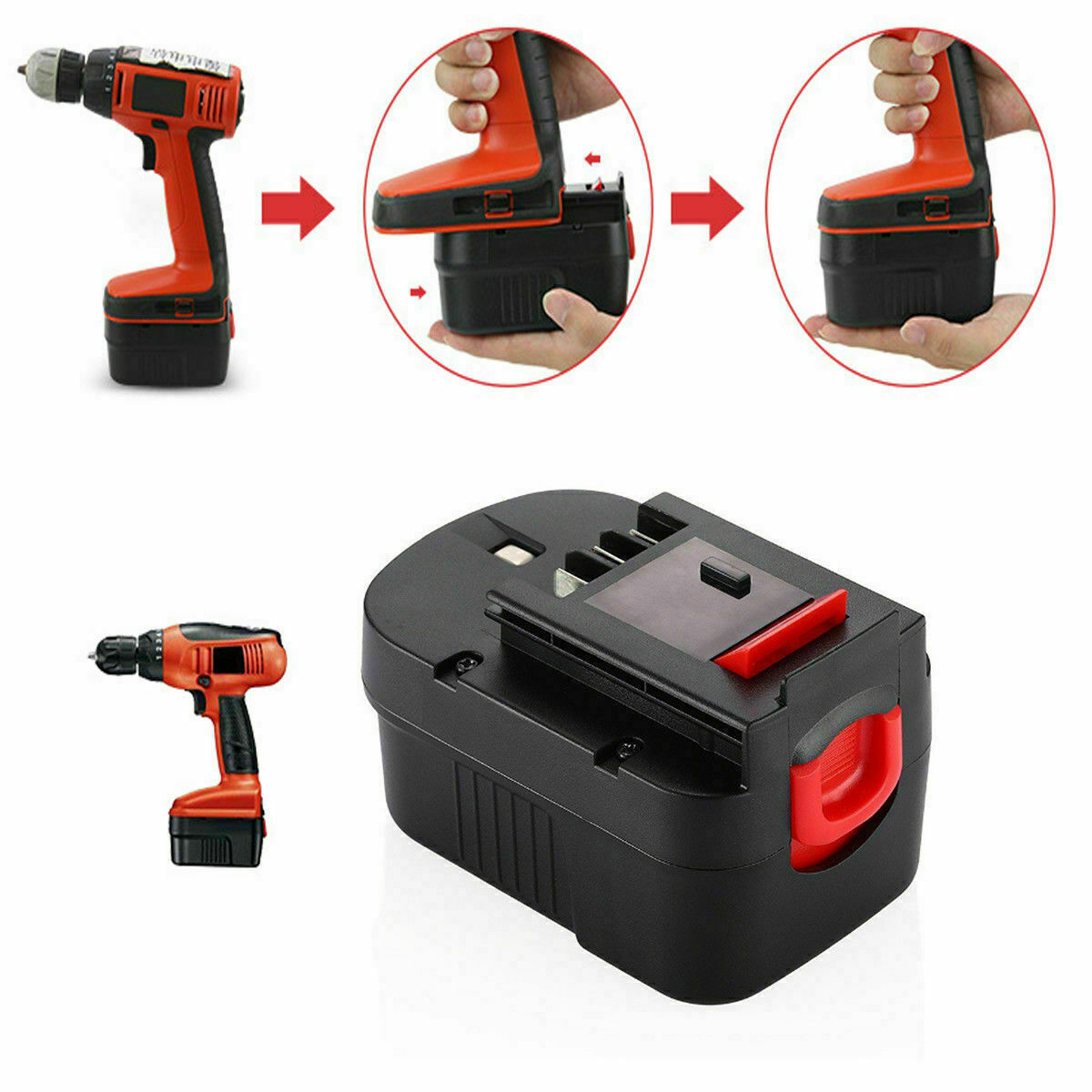 NEW HPB18 18V HPB18-OPE 244760-00 18 VOLT 4.8AH NI-MH BATTERY FOR BLACK & DECKER