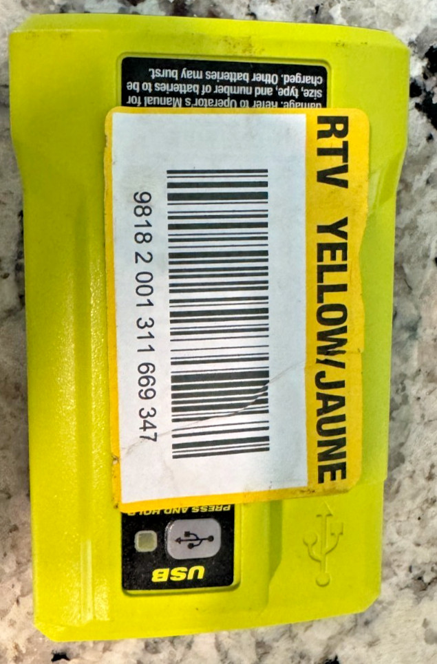 RYOBI 40V Lithium-Ion Charger with USB Port, OP404VNM