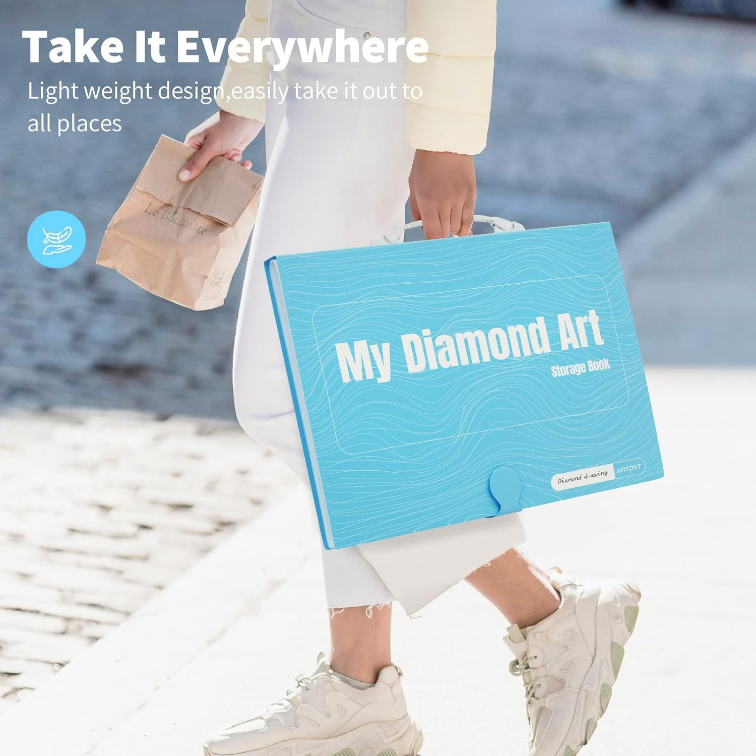 A3 Storage Book for Diamond Art Kits, Portfolio Folder for Diamond Painting Acce