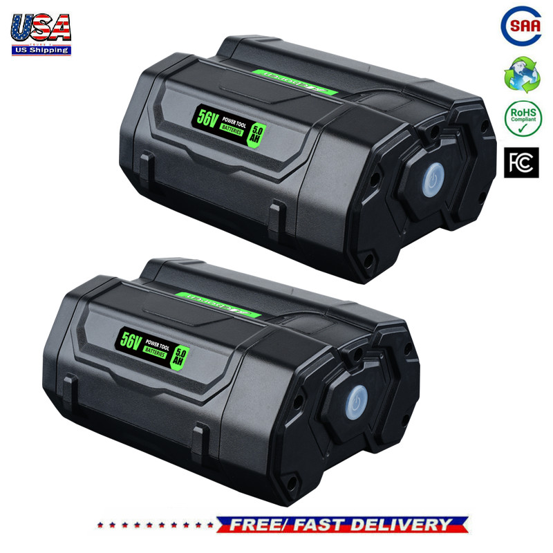 2 Pack For EGO Power+ 56Volt 5.0Ah Lithium-ion Battery BA4200 BA2800T BA1400T