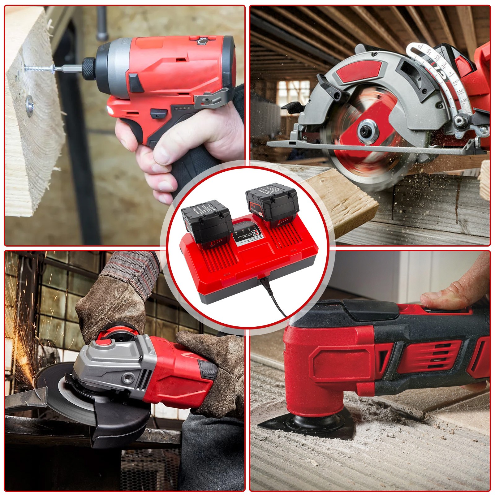 Dual Port Rapid Charger For Milwaukee For M18 18V Li-ion Battery Fast Charger US