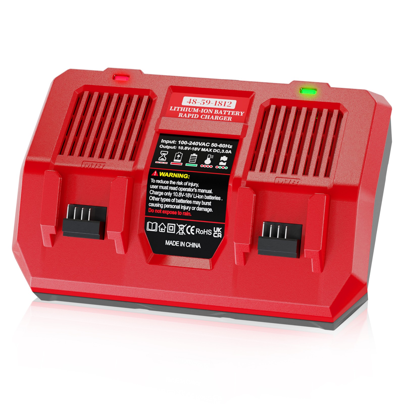 2 Pack 18V 8.0Ah Li-Ion Battery and Charger kit For Milwaukee M-18 4811-1862