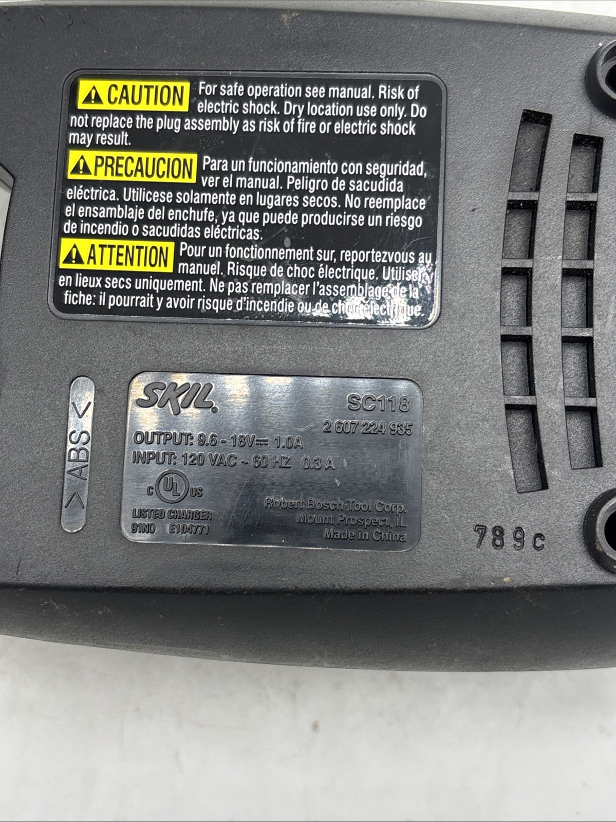 SKIL SC118 9.6V-18V Volt Power Tool Battery Charger Genuine OEM