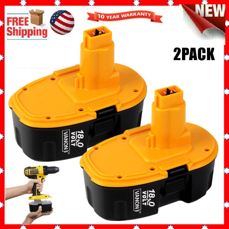 2 PACK 18V For Dewalt 18 VOLT XRP DC9096 DC9098 Battery DC9099 DC9096-2 Drills