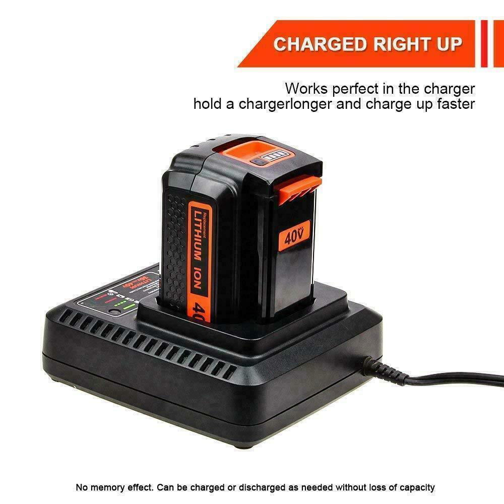 40V MAX Lithium Ion Battery 4.0Ah for Black & Decker 40Volt LBXR36 LBX2040 LBX36