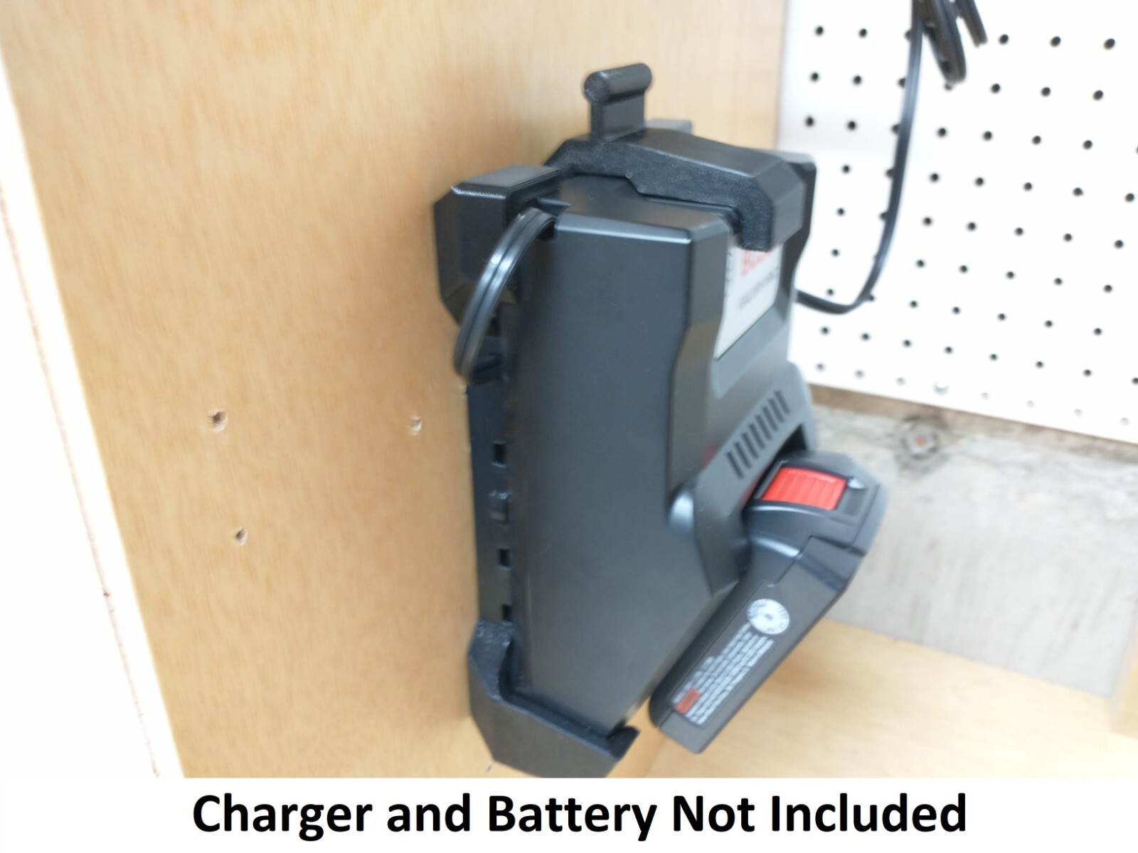 Wall Mount for Bosch GAL 18V-160C Charger with Optional 18V Battery Mounts