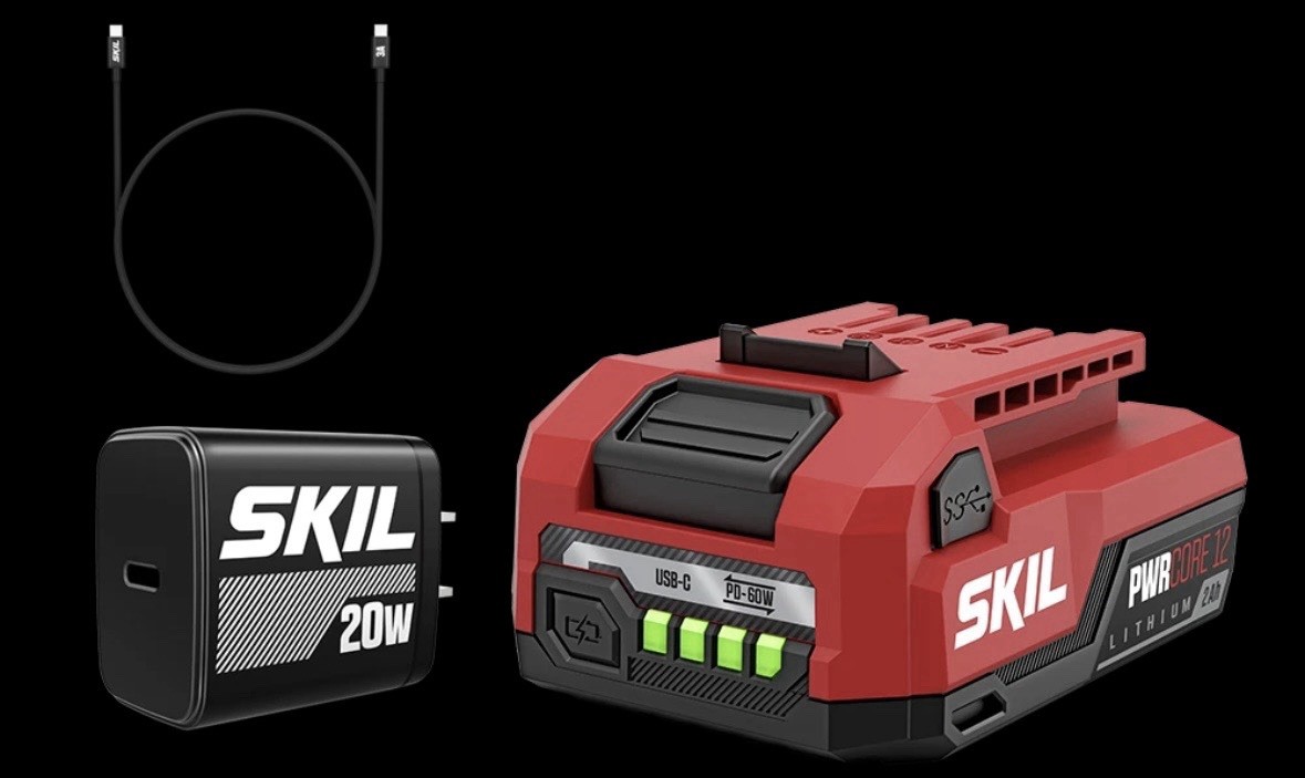 SKIL PWR CORE 12 12V USB-C Battery & Charger Starter Kit CB5020A-11