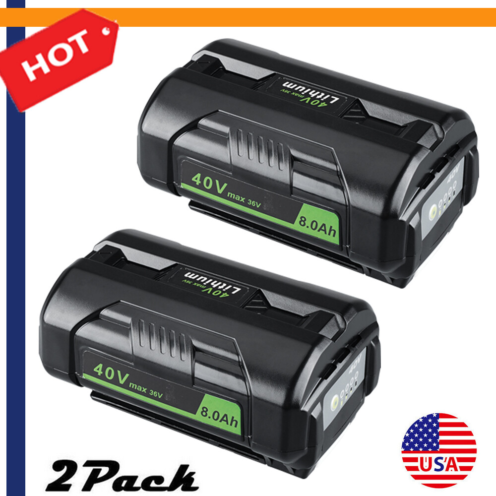 2 PACK 40V 8.0Ah For Ryobi Lithium-Ion Extended Capacity Battery OP4050 OP40261