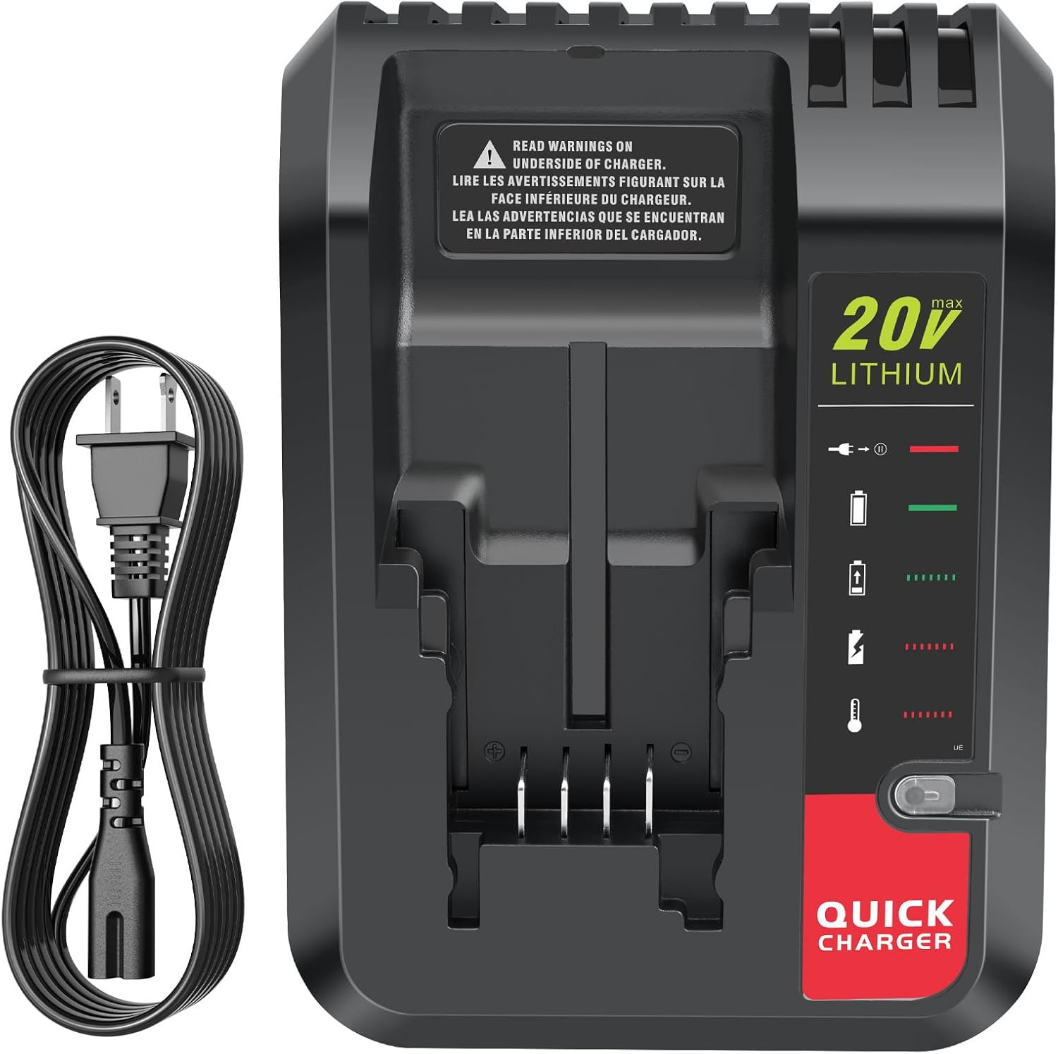 PCC692L 20V Fast Charger [For Black and Decker 20V Lithium Battery] & [Porter-Ca