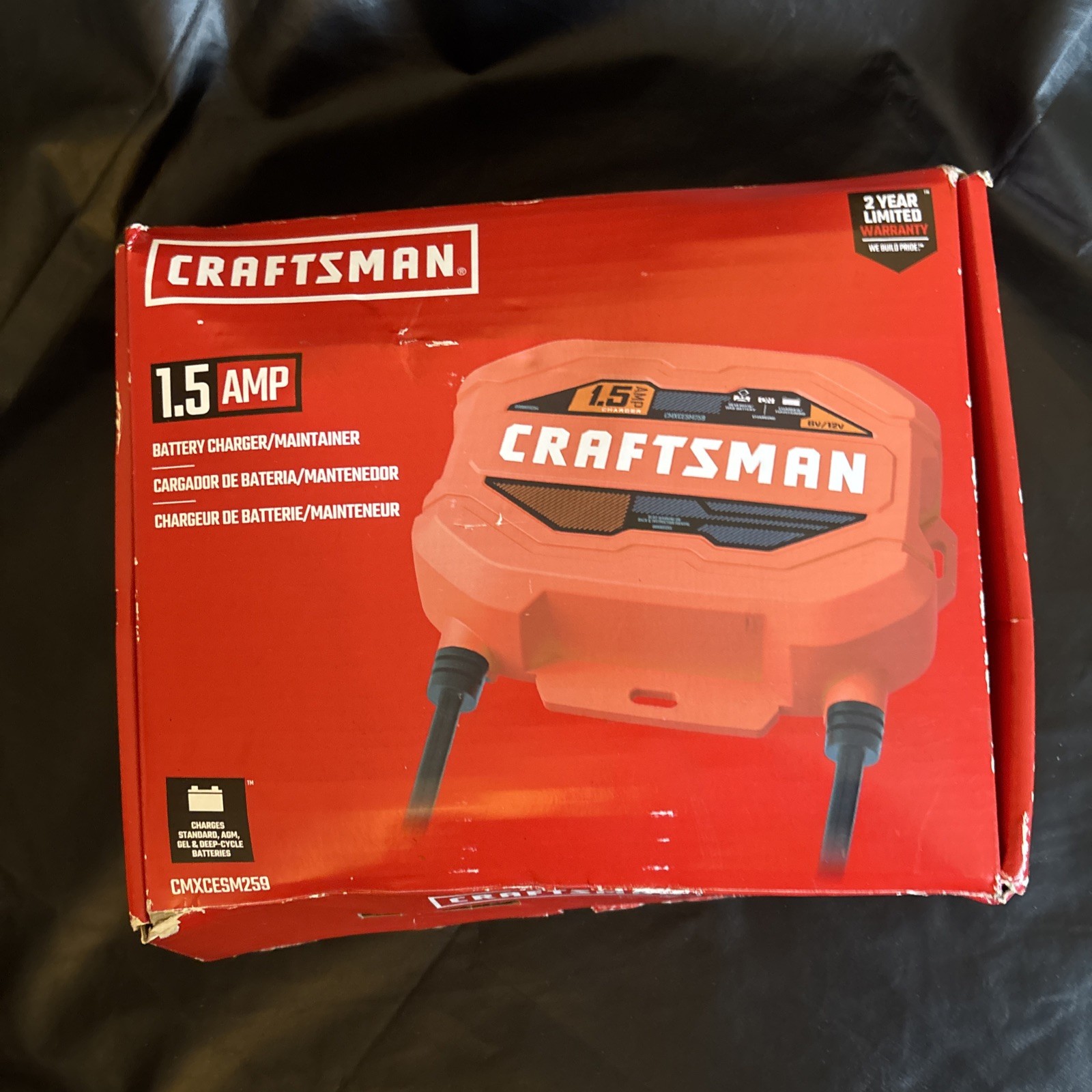 NEW CRAFTSMAN Battery Charger and Maintainer CMXCESM259 1.5A 6V/12V