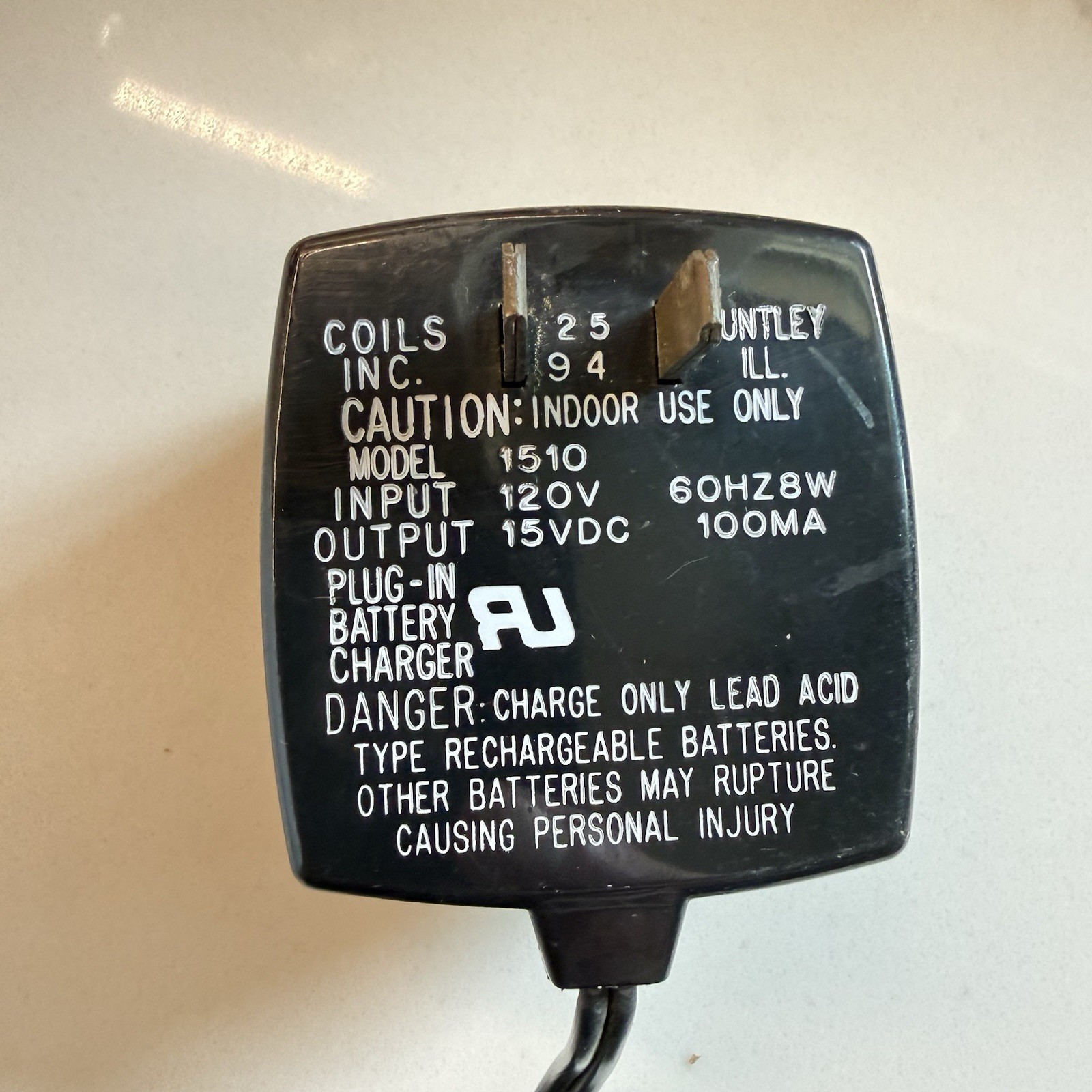 AC Adapter Electric Start Walk Behind Rotary Mower Charger PN No 111549X