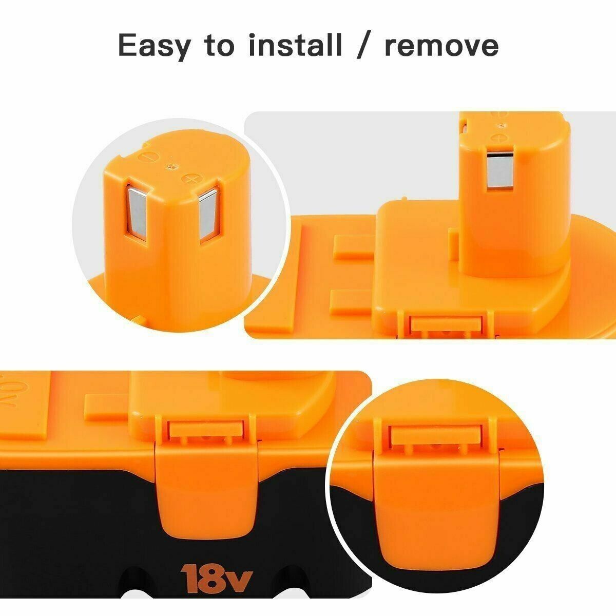 1-2Pack Replace for Ryobi Battery/Charger 18V PLUS 4.8Ah NIMH P100 13022 ABP1801