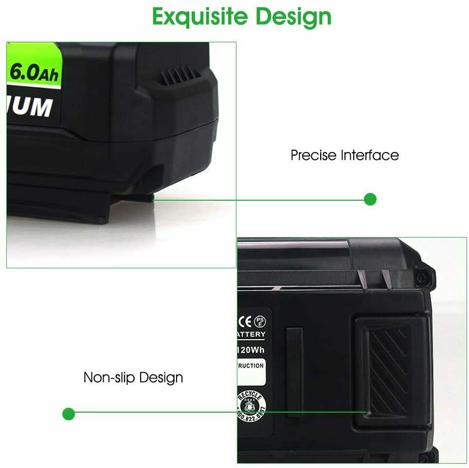 40V 8.0Ah Battery For Ryobi 40 Volt Lithium OP4050 OP4040 OP40602 NEW 6.0Ah