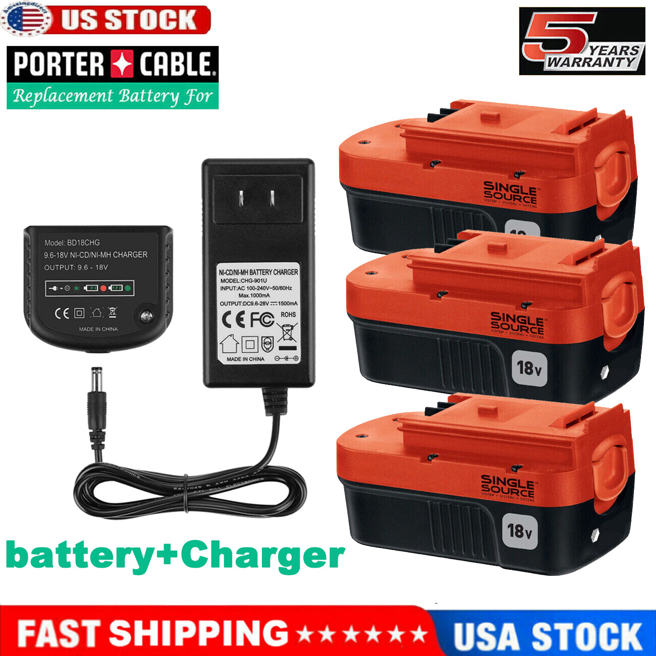 Pack 18V for Black and Decker HPB18 18 Volt 6.0Ah Battery HPB18-OPE 244760-00